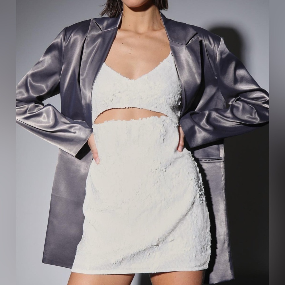WALTER BAKER Allria White Sequin Mini Dress